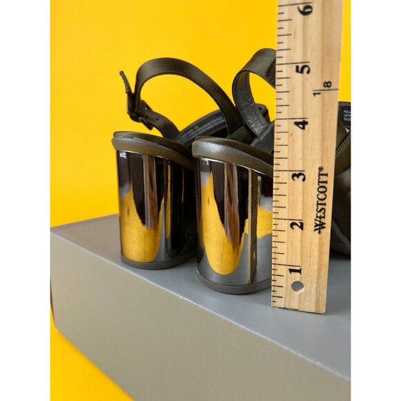 Reaction Kenneth Cole Reach Beyond Slingback Sandals Womens 7 M Fern Satin NWB - Picture 6 of 12